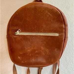 Portland leather backpack (10in by 10in) size